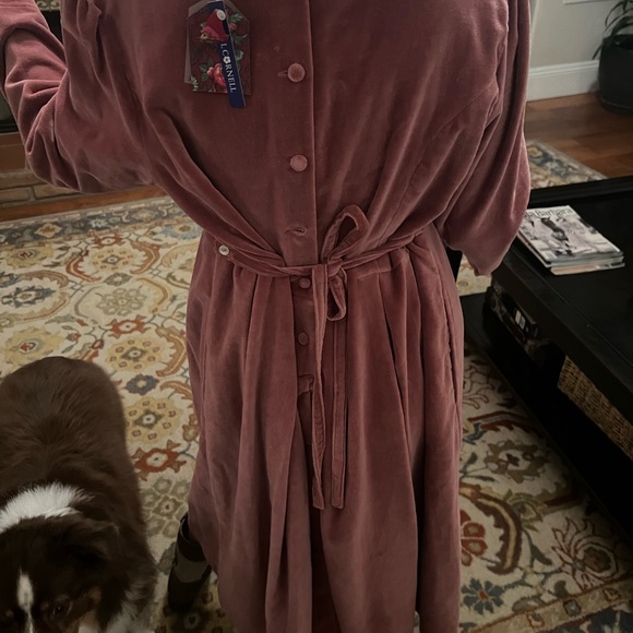 Dusty Pink Velvet Dress$170 New Y2K Gunny Renaissance Romantic Festival Boho - Picture 4 of 12
